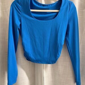 SHEIN Vibrant Blue Long Sleeve Top